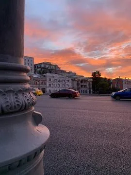 Pink sunset 스톡 사진