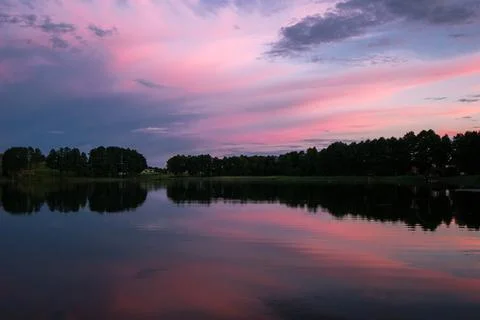 Pink sunset Stock Photos