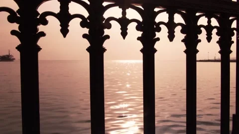 Pink sunset at the sea Stock Footage 87390028