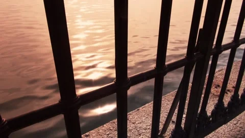Pink sunset at the sea Stock Footage 87390171