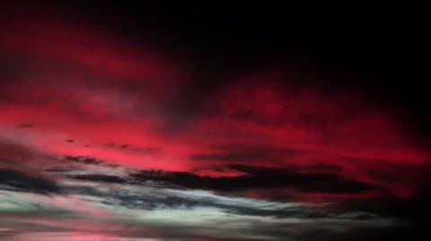 Pink Sunset Sky Time Lapse Stock Footage 581342