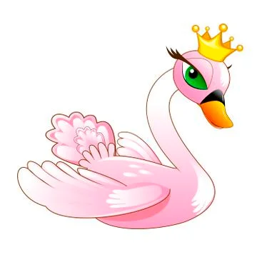The pink swan Stock Illustration