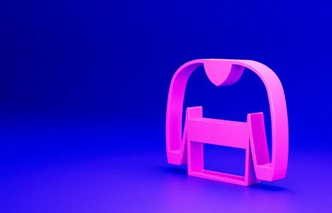 Pink Sweater icon isolated on blue background. Pullover icon. Sweatshirt sign Stock-Illustration