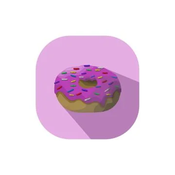 Pink sweet donut vector Stock Illustration