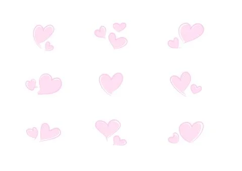 Pink sweet heart shape vector isolated on white background Stock Illustration