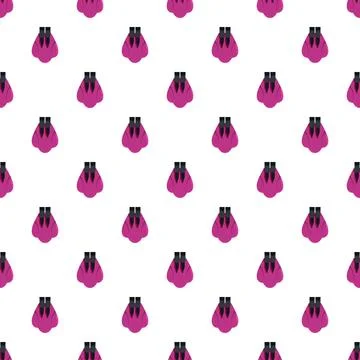 Pink swimming flippers pattern on white background 스톡 일러스트