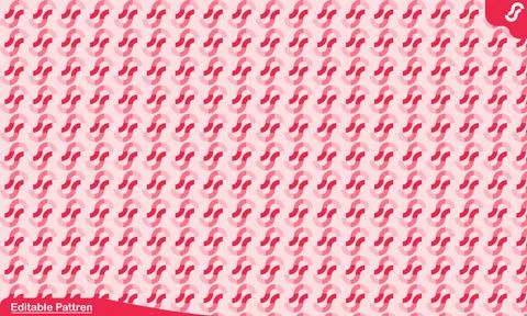 Pink swirling ribbon repeating pattern background イラスト素材