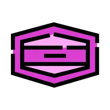 Pink symmetrical hexagonal geometric shape design element Stock Illustration