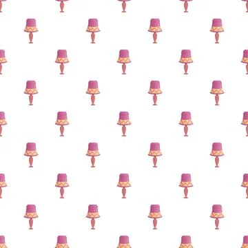 Pink table lamp seamless pattern for home decor Stock Illustration