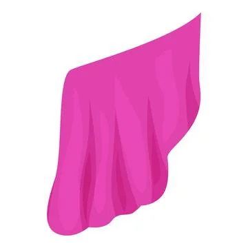 Pink tablecloth draped over the corner of a surface Stock Illustration