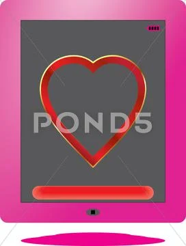Pink tablet Stock Illustration