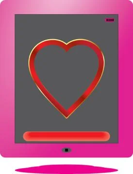 Pink tablet Stock Illustration