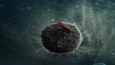 Pink Tablet Loses Its Shell in Liquid in Effect of Acid. Macro, Slow Motion Stock Footage 116903450