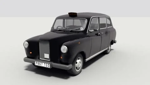 Pink taxi 3D Model