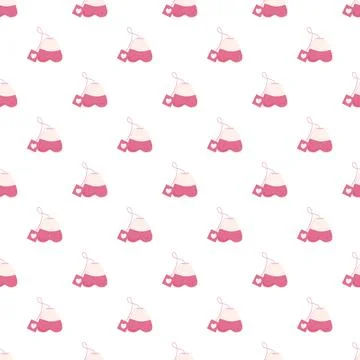 Pink tea bag pattern for love and valentine's day Illustrazione stock