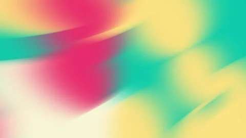 Pink teal yellow gradient blends create abstract swirling shapes Stock Footage 300996798