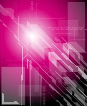 Pink tech design background Stock Illustration
