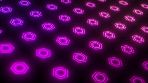 Pink technological glowing hexagon background Stock Footage 315051823