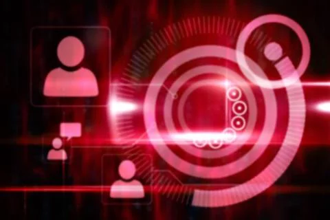 Pink technology dial interface design Stock Photos