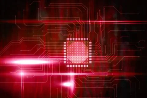 Pink technology square interface design 스톡 일러스트