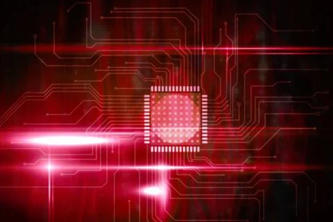 Pink technology square interface design 스톡 일러스트