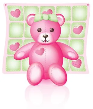 Pink Teddy Bear Stockillustratie