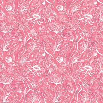 Pink tender floral pattern Stock Illustration