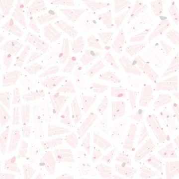 Pink Terrazzo vector seamless pattern. Grains, stones textured background for Stock Illustration