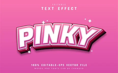Pink text effect Stock Illustration