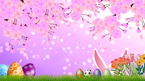 Pink textured animated clip for easter holiday Stock Footage 265140501
