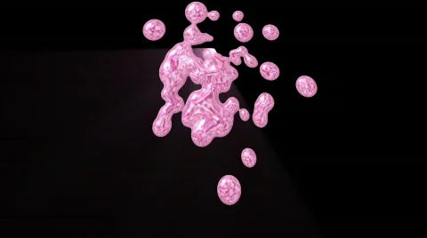 Pink thick liquid splash and light.Smelting,melting,beverages,fountain,stirring, Видео 789437