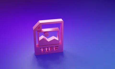 Pink TIFF file document. Download tiff button icon isolated on purple-blue .. 스톡 일러스트
