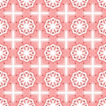 Pink tile pattern background with an intricate design 스톡 사진