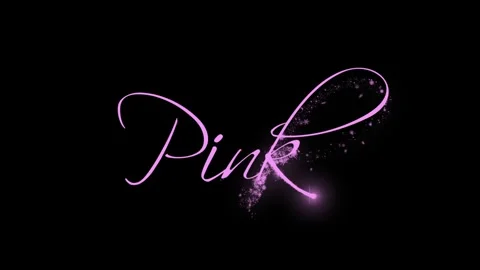 Pink - Title Text Animation With Holidays Particles and Black Background Stock Footage 242586905