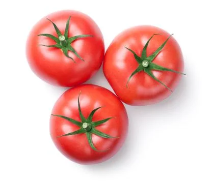 Pink Tomatoes Isolated on White Background Stock Photos