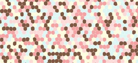 Pink tones hexagonal abstract background Stock Illustration