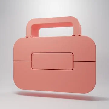 Pink Toolbox icon isolated on pink background. Tool box sign. Minimalism co.. Stock Illustration