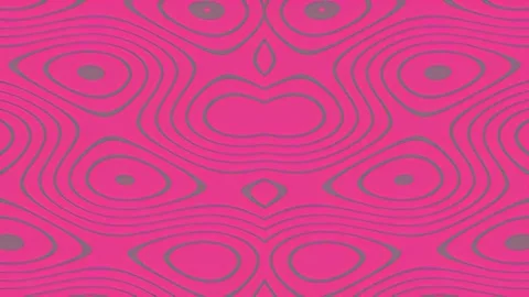 Pink Topographic Contour Pattern With Flowing Psychedelic Organic Lines 스톡 동영상 342941078