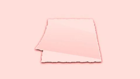 Pink torn paper note pad on pink background 스톡 일러스트
