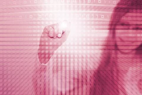 Pink touch screen 스톡 일러스트