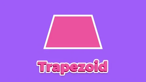 Pink trapezoid and text animation on a purple background. Stock Footage 155148006