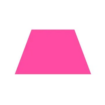 Pink trapezoid basic simple shapes isolated on white background, geometric tr Stock-Illustration