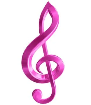Pink treble clef Stock Illustration