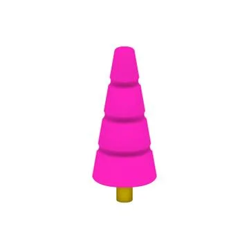 Pink tree in plastic design Stock Illustration