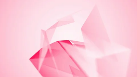 Pink triangle abstraction, geometrical triangulation with dynamic position Video stock 129873935