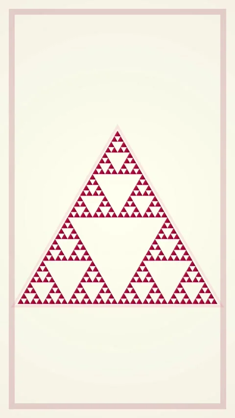Pink Triangle Confetti Falling Down Animated Background with Rectangle Frame Stock Footage 347695665
