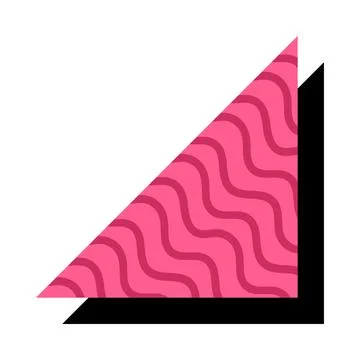 Pink Triangle Geometric Element and Shape for Creative Design Vector 스톡 일러스트