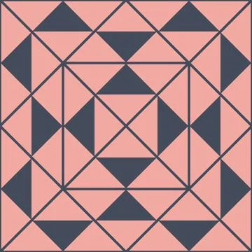 Pink triangle geometric seamless pattern for wrapping paper Stock Illustration