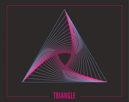 Pink triangle. Graphic elements. Stockillustratie