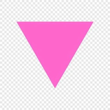 Pink triangle icon Stock Illustration